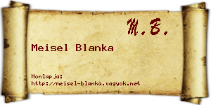 Meisel Blanka névjegykártya